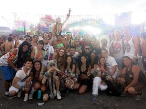 The final group picture of EDC 2013 as the sun was rising.